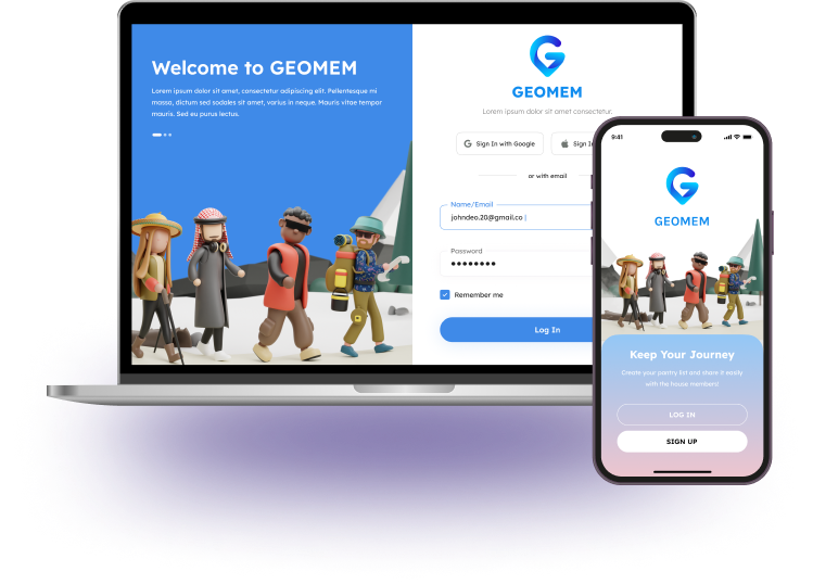 Geomem - travel companion app